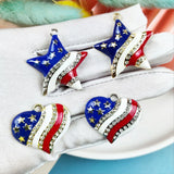 Pentagram Love Flag Charms Jewelry Making 10pcs