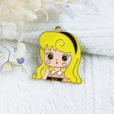Enamel Princess Charms for DIY Jewelry Making 10pcs