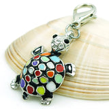 Animal Lobster Clasp Charms Enamel Tortoise Pendants for DIY Jewelry Making