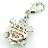 Animal Lobster Clasp Charms Enamel Tortoise Pendants for DIY Jewelry Making