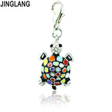 Animal Lobster Clasp Charms Enamel Tortoise Pendants for DIY Jewelry Making