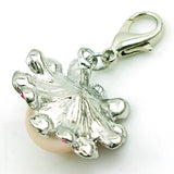 Pink Rhinestone Pearl Stamens Charm DIY Jewelry Making Accessories