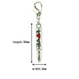 Letter DIY Charm Dangle Silver Bullet Lobster Clasp