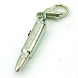 Letter DIY Charm Dangle Silver Bullet Lobster Clasp