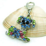Rhinestone Pet Dog Lobster Clasp Charms for Jewelry Making