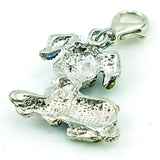 Rhinestone Pet Dog Lobster Clasp Charms for Jewelry Making