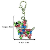 Rhinestone Pet Dog DIY Charms for Jewelry Making - Lobster Clasp Dangle