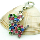Rhinestone Pet Dog DIY Charms for Jewelry Making - Lobster Clasp Dangle