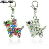 Rhinestone Pet Dog DIY Charms for Jewelry Making - Lobster Clasp Dangle