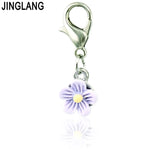 Resin Flower Pendants Lobster Clasp Charms DIY Jewelry Making Gift