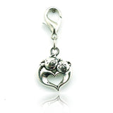 Alloy Pig Heart Charms for Jewelry Making
