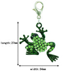 Frog Charms Dangle Rhinestone DIY Pendants Jewelry Accessories