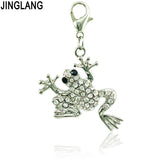 Frog Charms Dangle Rhinestone DIY Pendants Jewelry Accessories