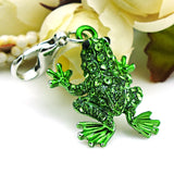 Metal Lobster Clasp Charms Rhinestone Frog Pendants For Jewelry Making