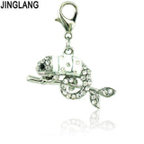 Chameleon Rhinestone Charms Enamel Clasp DIY Jewelry Making