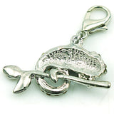 Chameleon Rhinestone Charms Enamel Clasp DIY Jewelry Making