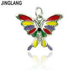 Colorful Enamel Butterfly Charms for Jewelry Making