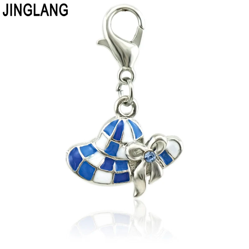 Retro Hat Charms Pendants DIY Jewelry Accessories 12 pcs