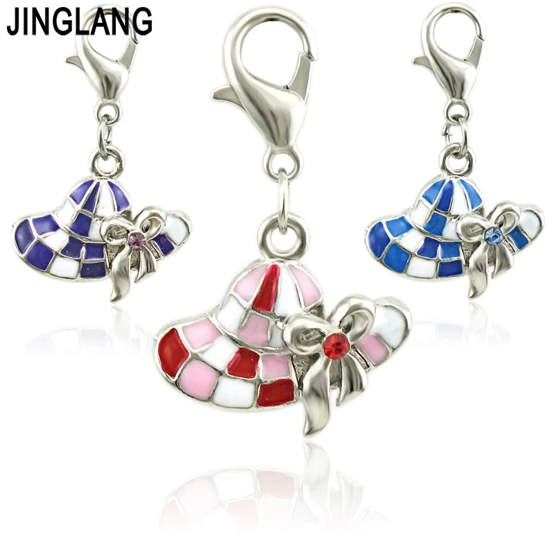 Retro Hat Charms Pendants DIY Jewelry Accessories 12 pcs