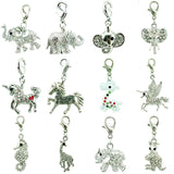 Animal Charms with Lobster Clasp Rhinestone Dangle DIY Jewelry Making