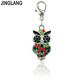 Colorful Enamel Rhinestone Lobster Clasp Charms DIY Jewelry Making