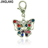 Colorful Enamel Rhinestone Lobster Clasp Charms DIY Jewelry Making