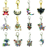Colorful Enamel Rhinestone Lobster Clasp Charms DIY Jewelry Making