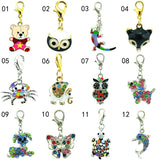 Colorful Enamel Rhinestone Lobster Clasp Charms DIY Jewelry Making