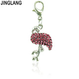 24 Rhinestone Pattern Charms Lobster Clasp Dangle DIY Jewelry Making Accessories