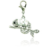 Rhinestone Insects Pendant Lobster Clasp Charms for Jewelry Making