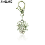 Rhinestone Insects Pendant Lobster Clasp Charms for Jewelry Making