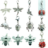Rhinestone Insects Pendant Lobster Clasp Charms for Jewelry Making