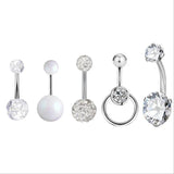 Mixed Colors Sexy Belly Bars Titanium Navel Piercing