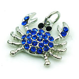 Rhinestone Crab Animals Pendants for Jewelry Making