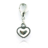 DIY Heart Pendant Jewelry Charms Lobster Clasp Two-sides Alloy