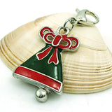 Christmas Lobster Clasp Charms Enamel Bow Tie Bells Pendant