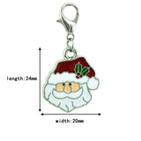 Christmas Style Enamel Santa Lobster Clasp Charms Metal Pendant DIY
