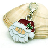 Christmas Style Enamel Santa Lobster Clasp Charms Metal Pendant DIY