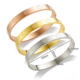 Roman Numerals Bangle Bracelet Stainless Steel Plated Metal