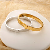 Roman Numerals Bangle Stainless Steel Plated 8mm Bracelet
