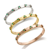 Colorful Star Charm Bracelets & Bangle For Women Stainless Steel Golden Crystal
