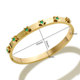 Colorful Star Charm Bracelets & Bangle For Women Stainless Steel Golden Crystal