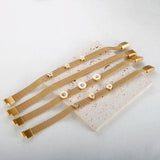 Mesh Watch Belt CZ Crystal Bangle For Women Couple Roman Numerals Heart Star Cha