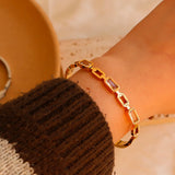 CZ Charm Hollow Bangle Crystal Cuff Wristband Jewelry