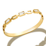 CZ Charm Hollow Bangle Crystal Cuff Wristband Jewelry