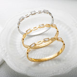 CZ Charm Hollow Bangle Crystal Cuff Wristband Jewelry