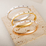 Colorful Crystal Zircon Charm Bangle Bracelet for Women