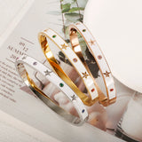 Colorful Crystal Zircon Charm Bangle Bracelet for Women