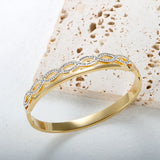 Zircon Infinity Bangle Women Stainless Steel Hollow Cross Bracelet