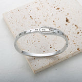 Stainless Steel Crystal Zipper Bangle Bracelet